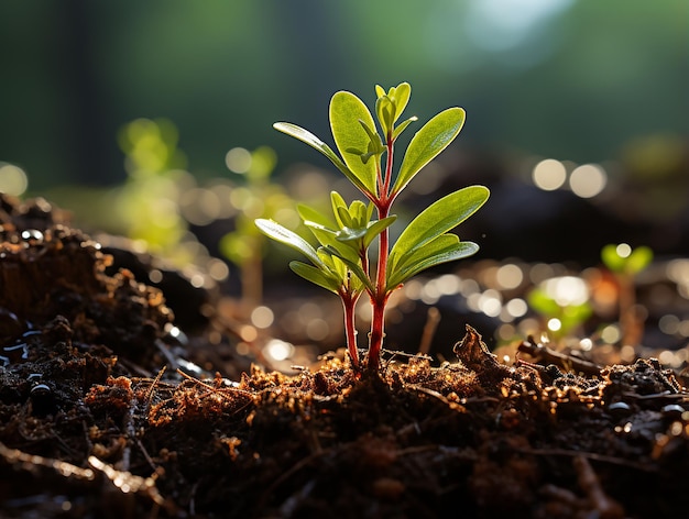 Plante jeune qui pousse