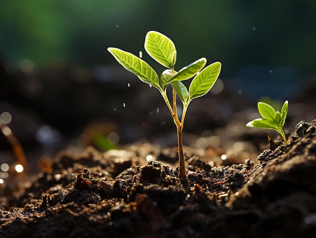 Plante jeune qui pousse