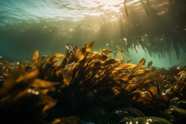 plante marine dans l'océan