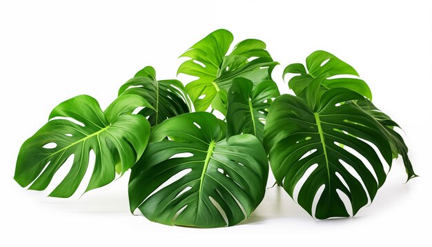 Photo plante de monstera deliciosa avec de grandes feuilles vertes