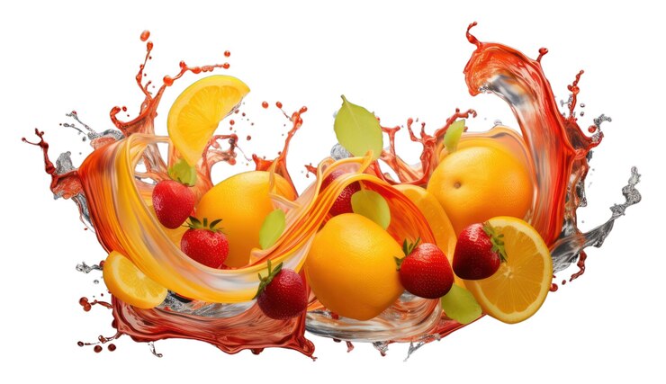 Photo plante d'orange à fruits éclaboussés de png