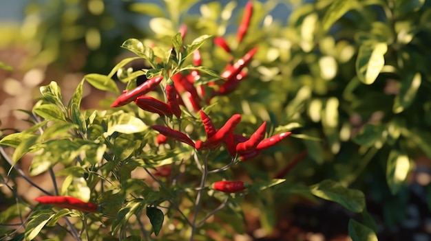 une plante de piment