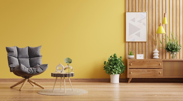 Plante en pot sur la table contre le mur à la maison