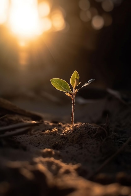 Une plante qui pousse dans le noir