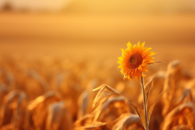 Plante de tournesol solitaire Flore de ferme Générer Ai