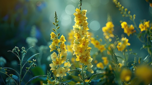 Plante de Verbascum sauvage IA générative