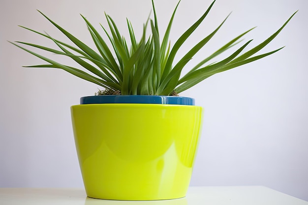 Photo plante verte dans un pot isolé sur fond blanc