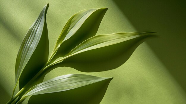 une plante verte avec une feuille verte qui vient de la plante