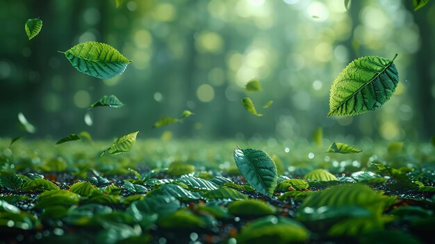 une plante verte avec des feuilles à la lumière du soleil