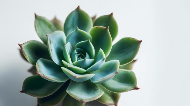 Une plante verte avec un fond blanc