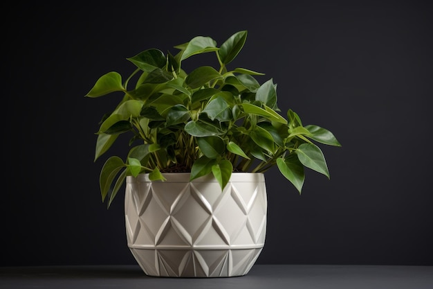 Une plante verte en pot sur la table