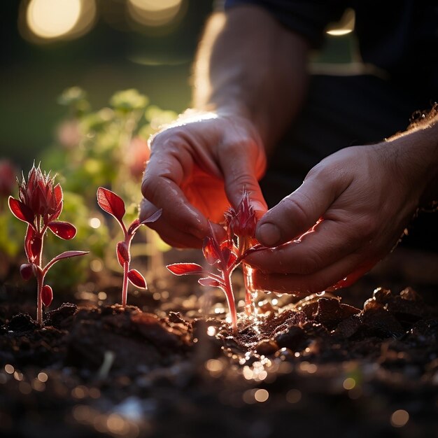 Photo planter des graines de phéromones