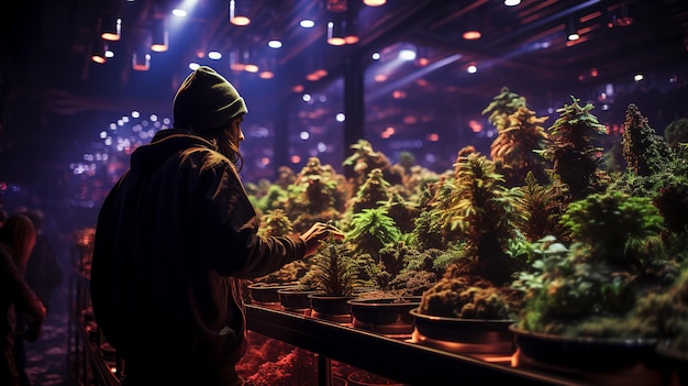 Les plantes de cannabis cultivées dans une serre Cultivation commerciale du chanvre