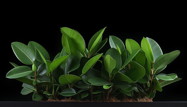 Photo les plantes de caoutchouc ficus elastica à fond blanc