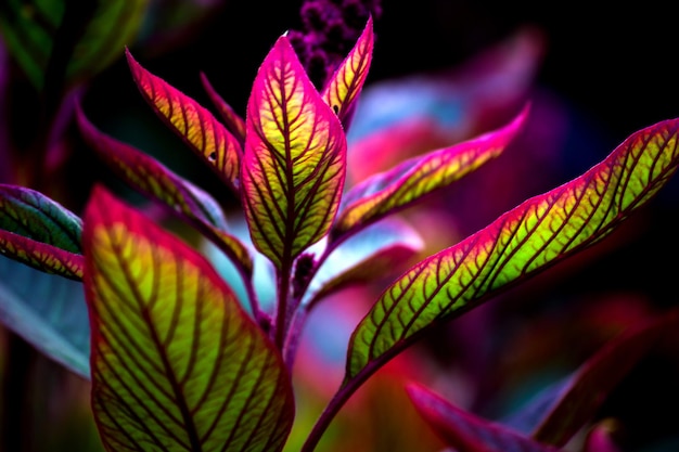 Les plantes à feuillage de la forêt tropicale humide buissons feuilles vertes philodendrons dans le jardin tropical