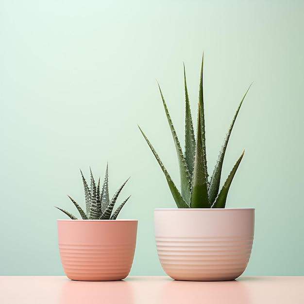 Plantes d'intérieur dans les pots de fleurs