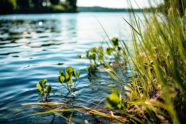 Plantes qui poussent dans l'eau