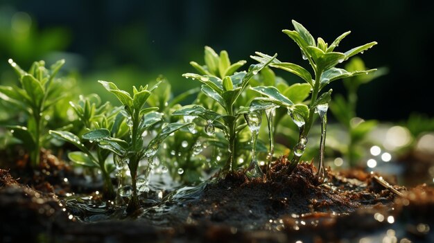 plantes vertes dans le jardingénérative ai