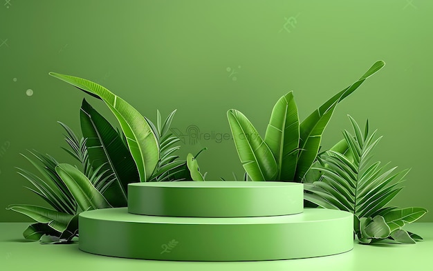 plantes vertes sur un fond vert avec une plante verte dans le coin