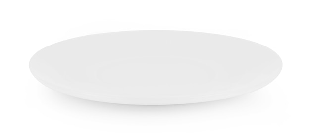 Plaque blanche isolé sur blanc