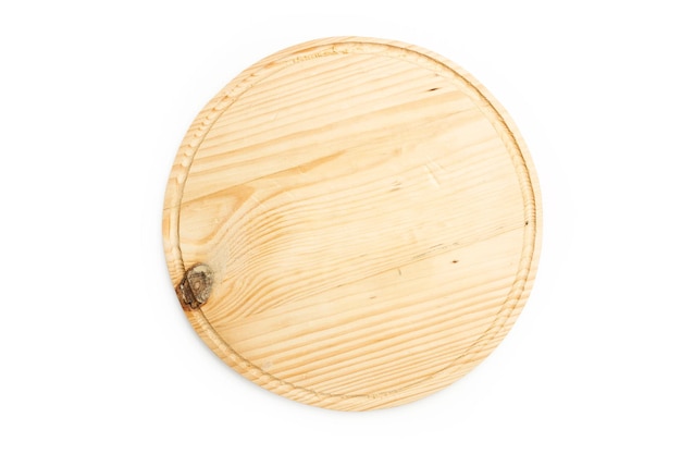 Plaque en bois isolé sur fond blanc