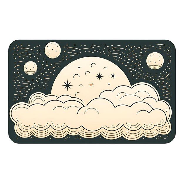 Plaque de gâteau de lune en céramique élégante de forme rectangulaire avec un design d'idée de concept créatif simple