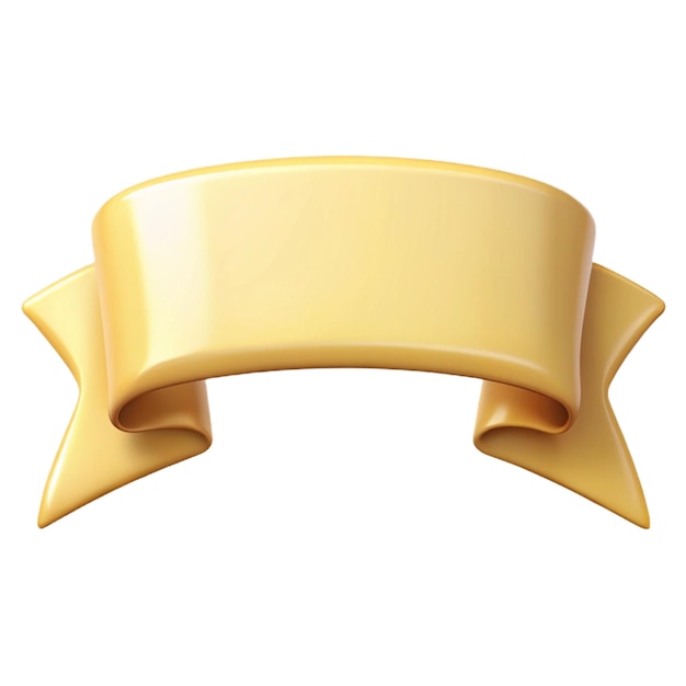 une plaque d'or avec un ruban d'or dessus