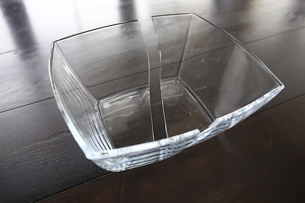 plaque de verre brisée, verre haché transparent