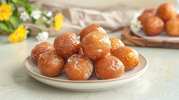 Un plat de beignets fait maison