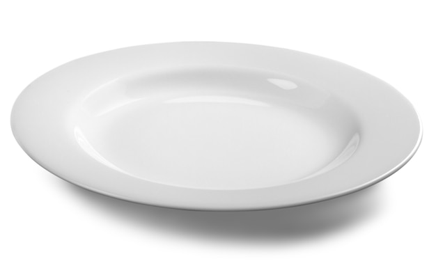 Plat blanc isoler sur blanc