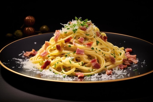 un plat de carbonara