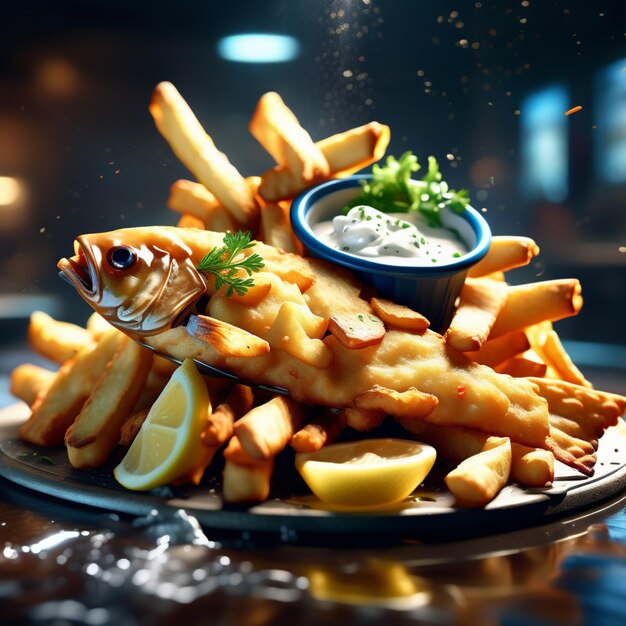 Le plat classique du poisson et des frites apprécié depuis des siècles est une symphonie de saveurs et de textures qui est su