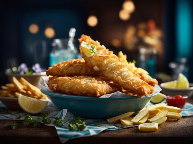 Le plat classique de fish and chips apprécié depuis des siècles est une symphonie de saveurs et de textures qui est su