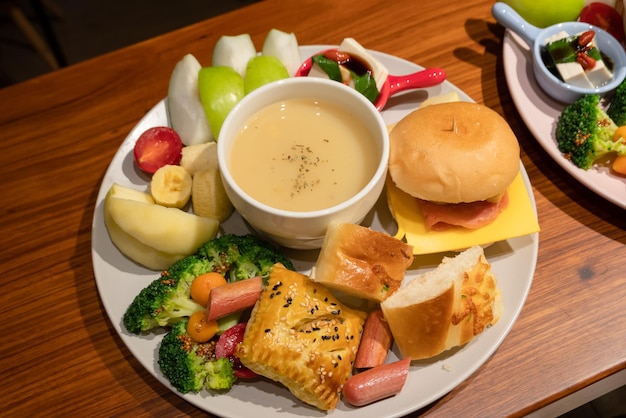 Plat du petit déjeuner du matin