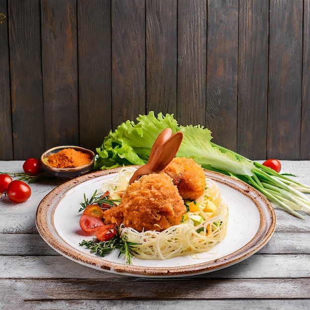 Plat de fast-food sud-africain au curry bunny chow avec de la viande et des légumes dans du pain blanc sur un fond clair