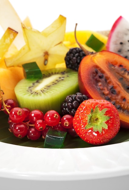 Plat de fruits exotiques