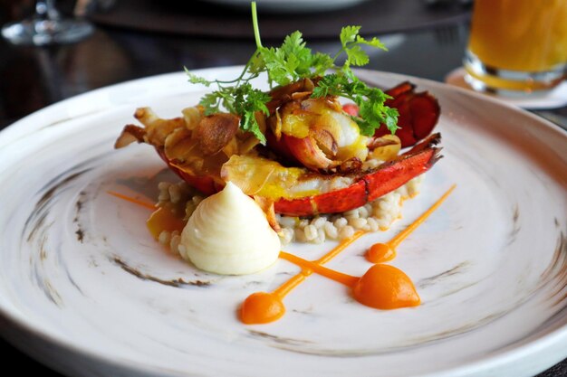 Photo un plat de homard de haute qualité