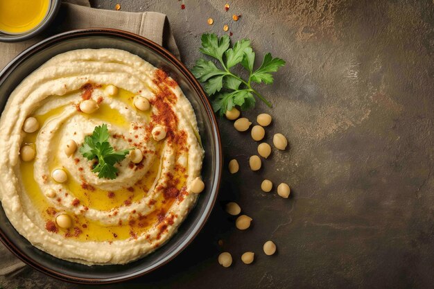 Plat à l'hummus