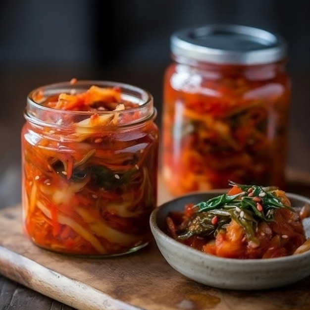 Plat de légumes fermentés coréen Kimchi