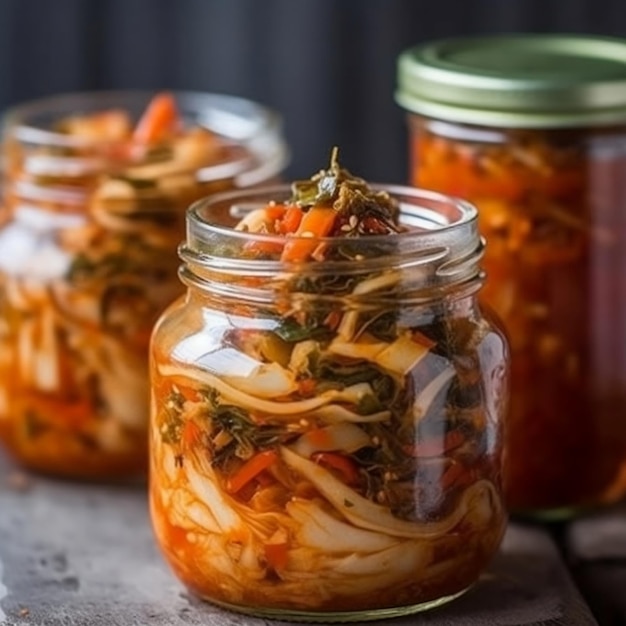 Plat de légumes fermentés coréen Kimchi