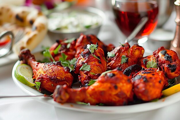 Un plat de poulet Tandoori délicieux avec du Tikka Masala Tandoori