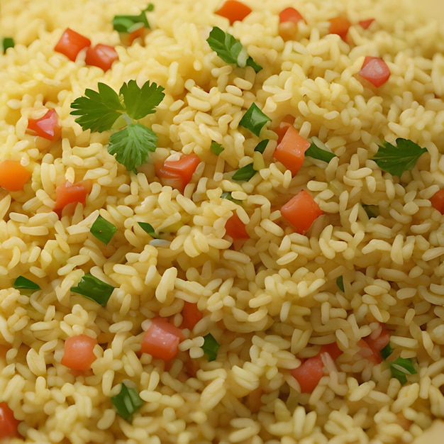 Photo un plat de riz avec des carottes et du céleri