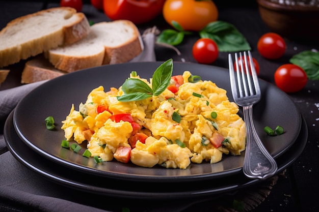 Un plat de salade aux œufs durs généré par l'IA