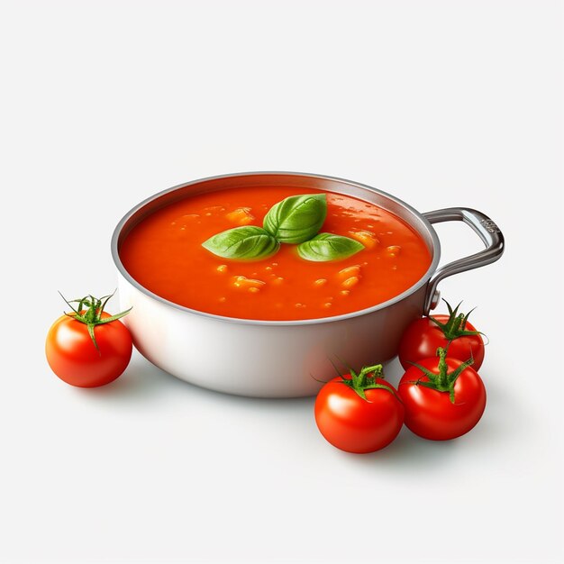 Un plat de savon de tomate