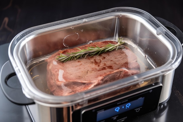 Plat sousvide cuit dans un autocuiseur pour plus de commodité créé avec générative ai