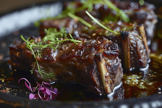 Plat traditionnel islandais Hangikjot l'agneau fumé