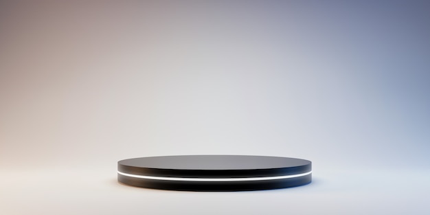 Plate-forme noire pour la présentation du produit