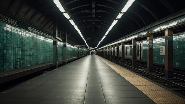 Une plate-forme de station de métro générée par l'IA