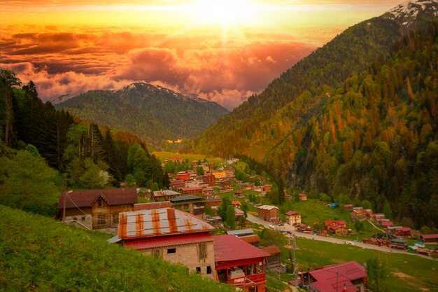 Plateau d'Ayder à Camlihemsin Rize Un lieu touristique célèbre Plateau dAyder dans la mer Noire