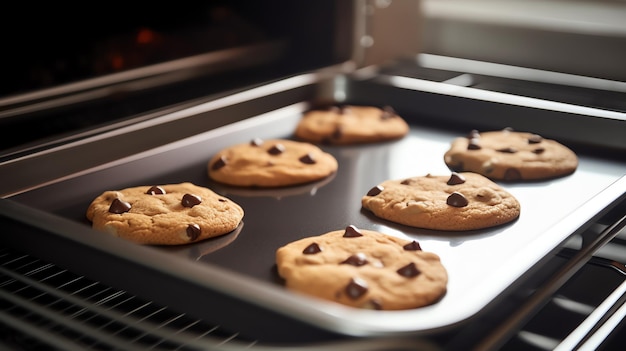 Un plateau de biscuits sur une plaque à pâtisserie